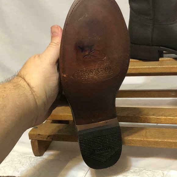 Resistol Mens Calf Roper Horse Riding Boots Size 8 main image 3